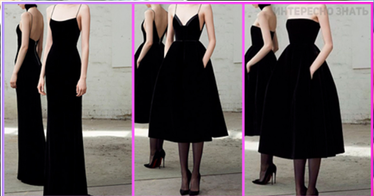 Сдержанность и утонченность: Черные бархатные платья от Алекса Перри