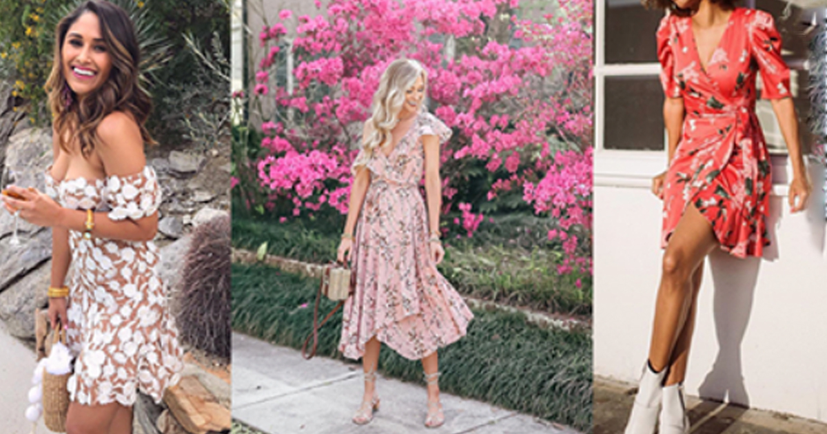 20 превосходных образов с нежными цветочными платьями — хит лета 2018!