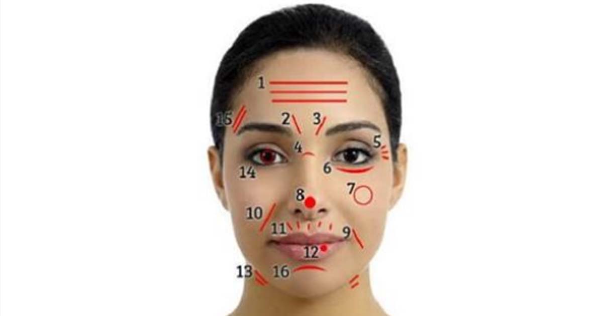 Что означают морщины и пятна в определённых местах на лице