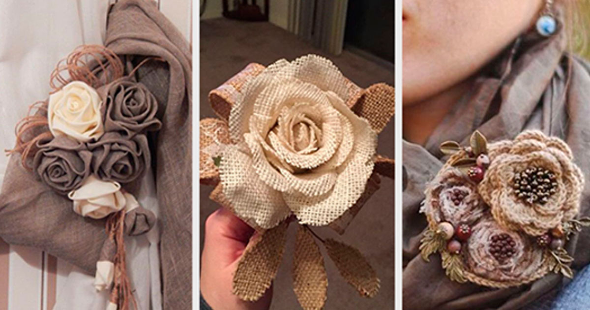 Шедевры из мешковины: 20+ идей для цветочного декора