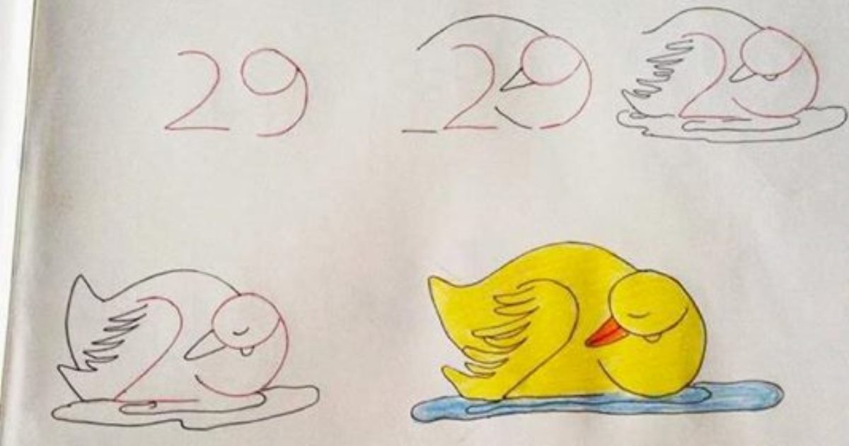 Отличный способ научить ребенка рисовать с помощью цифр