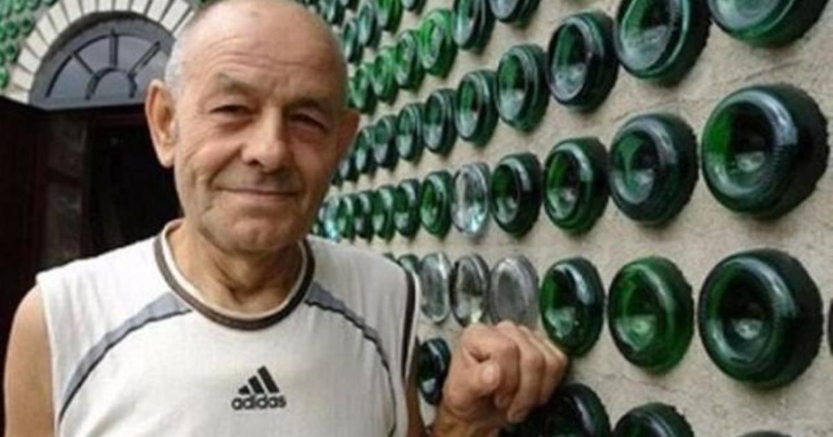 История о мужчине, который 20 лет собирал бутылки, что бы преобразить свой дом